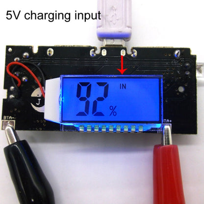 Dual USB18650 Battery Charger Module Mobile Power Boost DIY Li-Ion Battery Digital Display Charging Motherboard, 5V 1A 2.1A Charging Port
