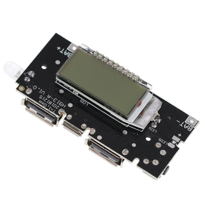 Dual USB18650 Battery Charger Module Mobile Power Boost DIY Li-Ion Battery Digital Display Charging Motherboard, 5V 1A 2.1A Charging Port