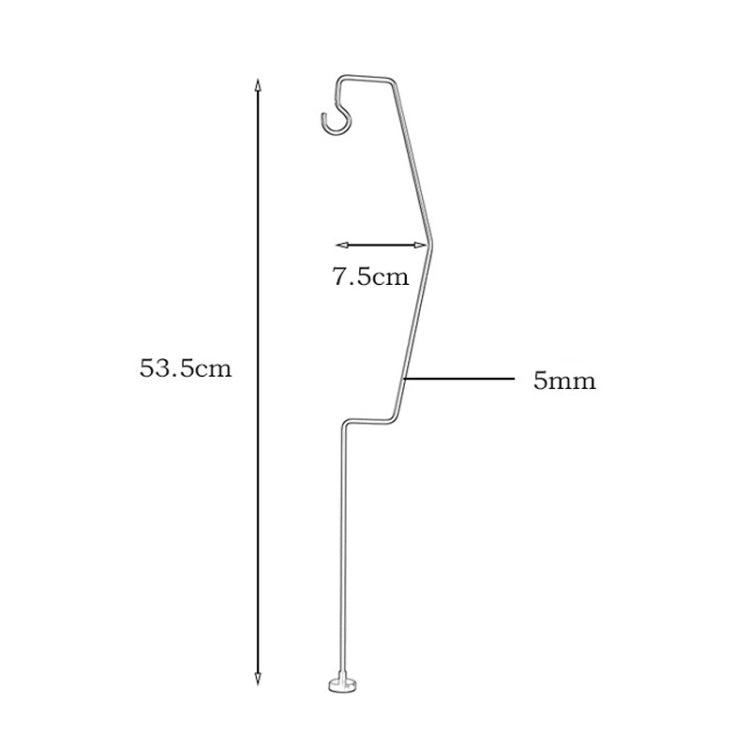 Outdoor Camping Desk Lamp Frame Retro Iron Art Camp Lamp Hanging Shelf Desktop Magnet Light Pole, 53.5cm