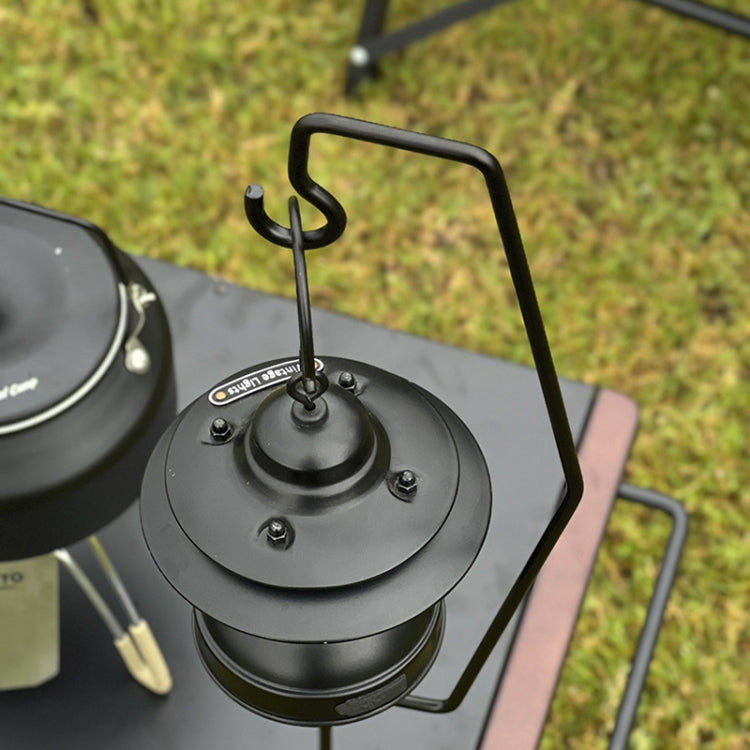 Outdoor Camping Desk Lamp Frame Retro Iron Art Camp Lamp Hanging Shelf Desktop Magnet Light Pole, 53.5cm