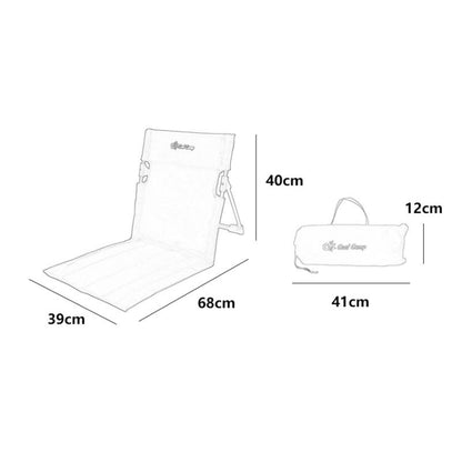 COOL CAMP C-Y006 Outdoor Camping Back Cushion Aluminum Folding Beach Chair Park Wild Leisure Chair
