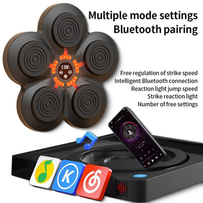 LED Light Smart Bluetooth Music Boxing Machine Home Punch-free Wall-mounted Electronic Boxer, without Glove, with Kids Gloves, with Adult Gloves