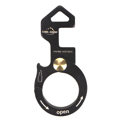 COOL CAMP CF-165 Outdoor Multifunctional Aluminum Buckle Camping Lanyard Hook Phone Holder Bottle Lifter