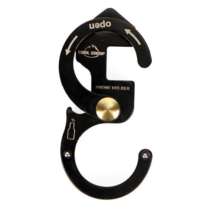 COOL CAMP CF-165 Outdoor Multifunctional Aluminum Buckle Camping Lanyard Hook Phone Holder Bottle Lifter