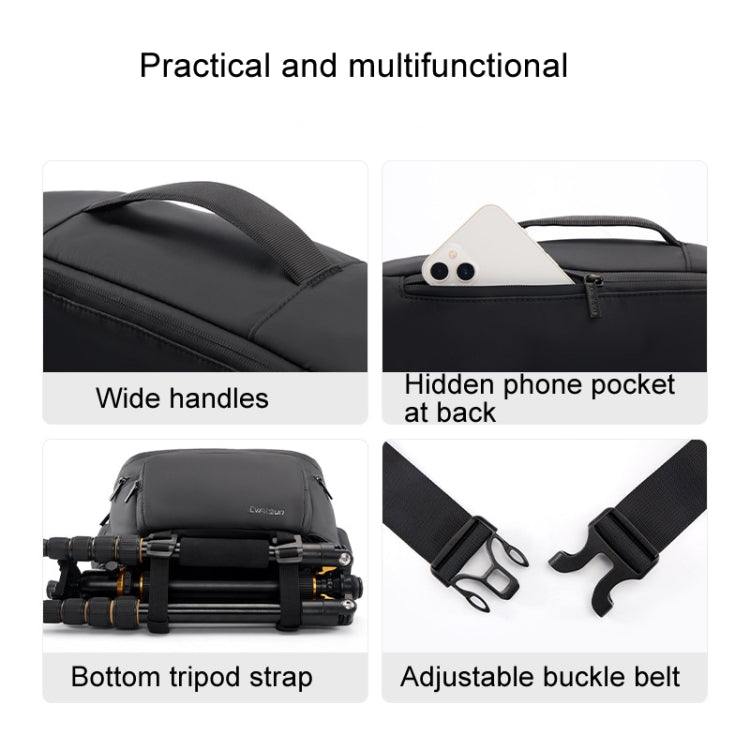 Multi-functional Camera Waist Pack Simple and Lightweight Microslr Camera Bag Casual Waterproof Storage Bag, Cwatcun D105 Large