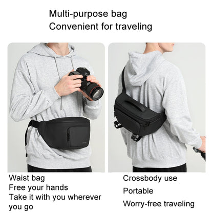 Multi-functional Camera Waist Pack Simple and Lightweight Microslr Camera Bag Casual Waterproof Storage Bag, Cwatcun D105 Large