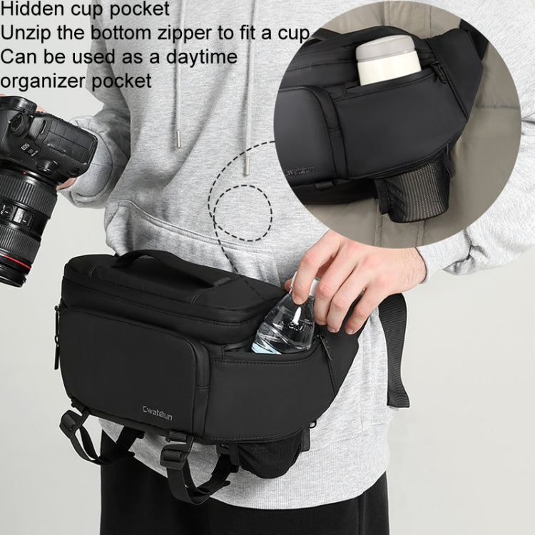 Multi-functional Camera Waist Pack Simple and Lightweight Microslr Camera Bag Casual Waterproof Storage Bag, Cwatcun D105 Large