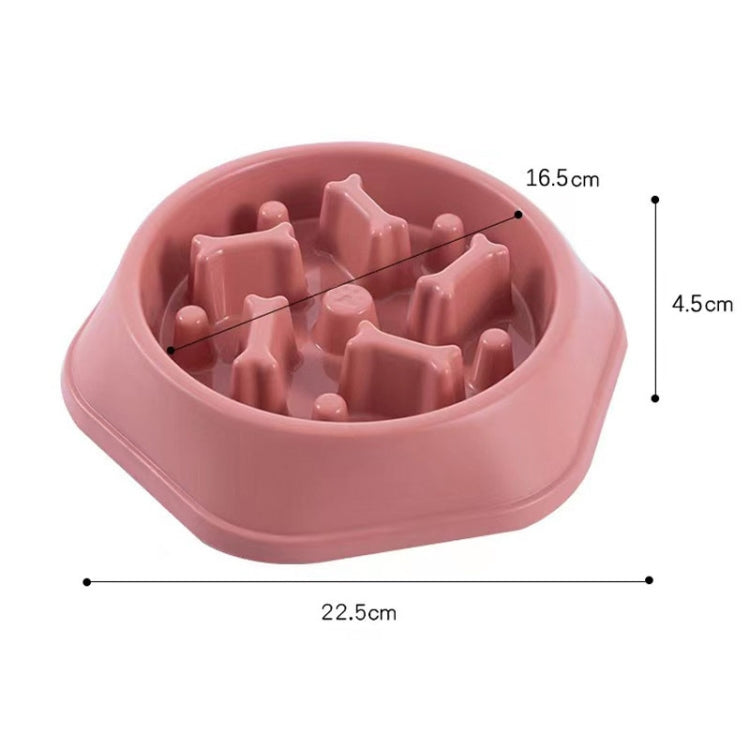Bone Shape Dog Slow Food Bowl Dog Food Pot Pet Feeder