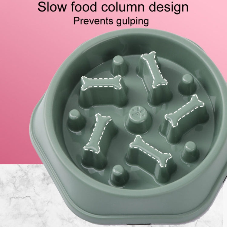 Bone Shape Dog Slow Food Bowl Dog Food Pot Pet Feeder