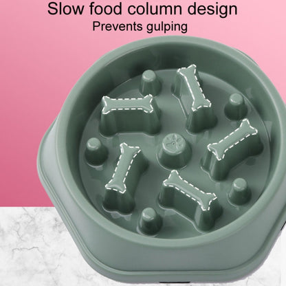 Bone Shape Dog Slow Food Bowl Dog Food Pot Pet Feeder
