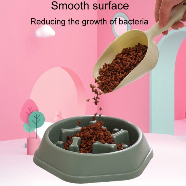 Bone Shape Dog Slow Food Bowl Dog Food Pot Pet Feeder