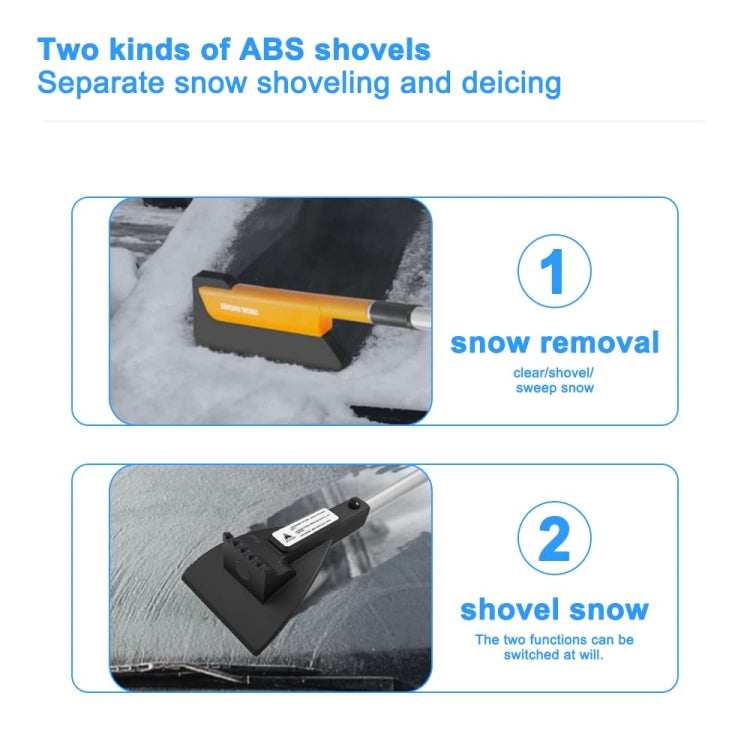 Car Multifunctional Telescopic Snow Shovel Glass Defrost De-icing Brush Winter Cleaning Tools, Ordinary, Light Model