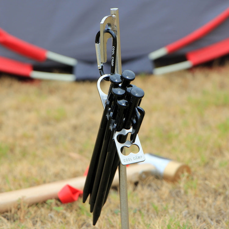 COOLCAMP CF-A207 Outdoor Camping Tent Peg Organizer Portable Stainless Steel Camping Peg Shelf, 28x105mm