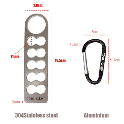 COOLCAMP CF-A207 Outdoor Camping Tent Peg Organizer Portable Stainless Steel Camping Peg Shelf, 28x105mm