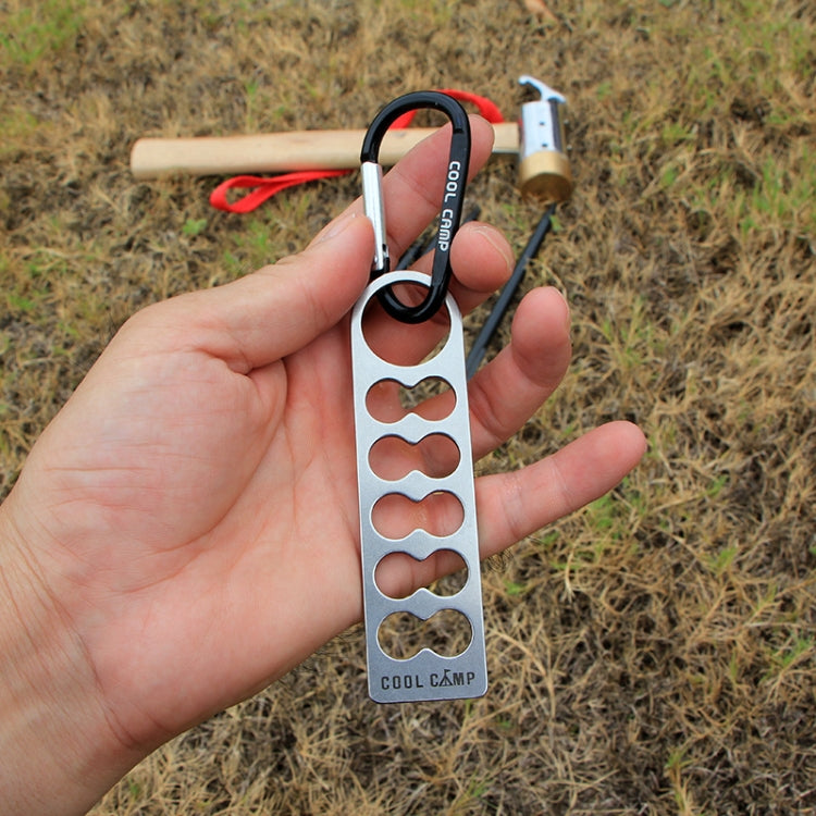 COOLCAMP CF-A207 Outdoor Camping Tent Peg Organizer Portable Stainless Steel Camping Peg Shelf, 28x105mm