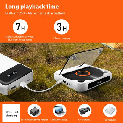 Kecag KC-918 Bluetooth CD Player Rechargeable Touchscreen Headphone Small Music Walkman