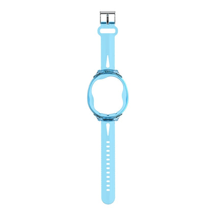 For Tamagotchi UNI (2023) Pet Game Machine Silicone Integrated Watch Strap Protective Case, Transparent Blue, Transparent, Transparent Pink