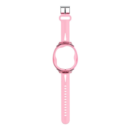 For Tamagotchi UNI (2023) Pet Game Machine Silicone Integrated Watch Strap Protective Case, Transparent Blue, Transparent, Transparent Pink