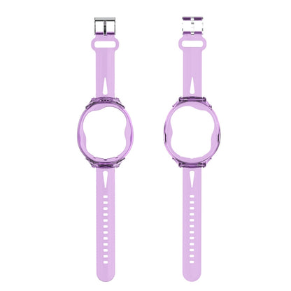 For Tamagotchi UNI (2023) Pet Game Machine Silicone Integrated Watch Strap Protective Case, Transparent Blue, Transparent, Transparent Pink