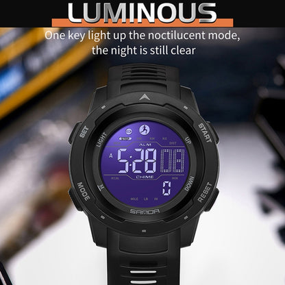 SANDA 2145 Calorie Pedometer Alarm Clock Waterproof Multifunctional Hiking Sports Shockproof Smart Watch
