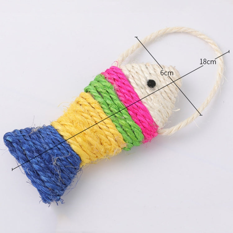 Pet Cats Toys Lanyard Sisal Cardboard Fish Claw Sharpening Toys
