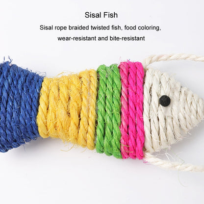 Pet Cats Toys Lanyard Sisal Cardboard Fish Claw Sharpening Toys