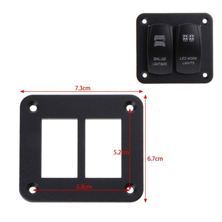 Road Aluminum Rocker Switch Panel Housing Bracket for Narva Type Boats Automotive Switch Parts, 2 Holes, 3 Holes, 4 Holes, 5 Holes