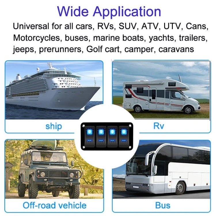 Road Aluminum Rocker Switch Panel Housing Bracket for Narva Type Boats Automotive Switch Parts, 2 Holes, 3 Holes, 4 Holes, 5 Holes