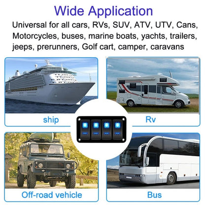 Road Aluminum Rocker Switch Panel Housing Bracket for Narva Type Boats Automotive Switch Parts, 2 Holes, 3 Holes, 4 Holes, 5 Holes