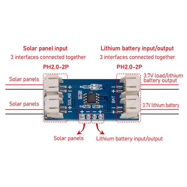 Solar Charging Panel 4.4-6V Lithium Battery Automatic Recharge Module, CN3163