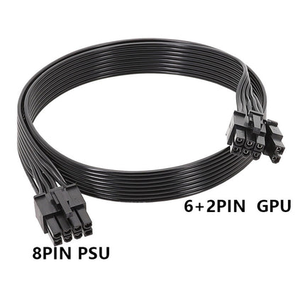 For Corsair 18AWG Flat Cable Power Module Cable Graphics Card Module Cable 8Pin To 8Pin 6+2, 50cm For Corsair, 60cm For Corsair