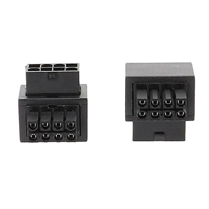 Motherboard CPU 8Pin Power Steering Connector Interface Steering Header 90 Degree Adaptor, Positive Bend A Type, Reverse Curve B Type