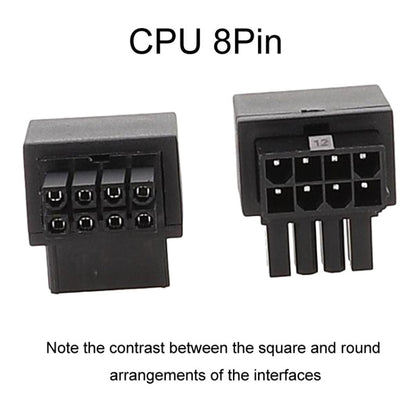 Motherboard CPU 8Pin Power Steering Connector Interface Steering Header 90 Degree Adaptor, Positive Bend A Type, Reverse Curve B Type
