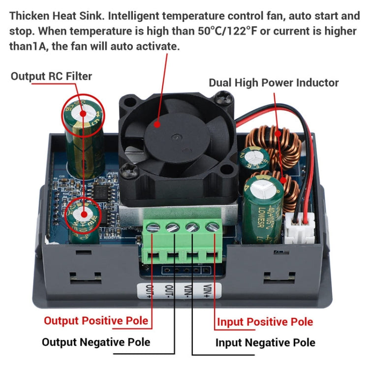 80W 5A DC-DC Adjustable Voltage Regulator Battery Charging Module, 80W 5A