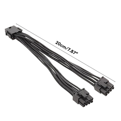 8P Female To Dual 6+2Pin Male Graphics Card Power Cable 8P To Dual 8P 1 To 2 Power Adapter Cable, 8P Female To Dual 6+2Pin Male