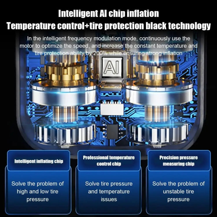 Car Portable Electric Tire Inflator Pump, Wired, Wireless Standard, Wireless Upgrade