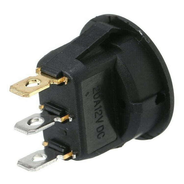 Round 3Pin Rocker Switch LED Light 12V Car Modification Reverse Sensor Switch, 2pcs KCD1-102N