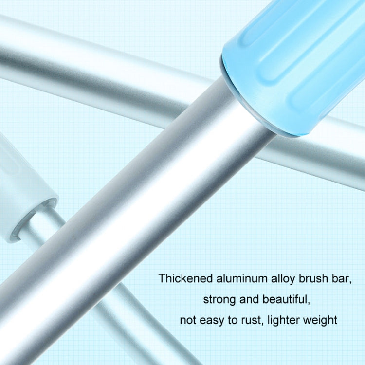 Car Chenille Curved Handle Telescopic Car Wash Soft Bristle Mop, Blue