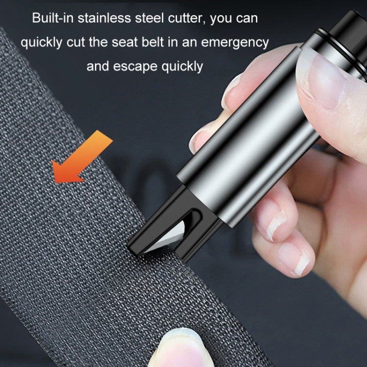 Car Glass Safety Hammer Multifunctional Emergency Escape Tool, Gray, Silver, Red, Black
