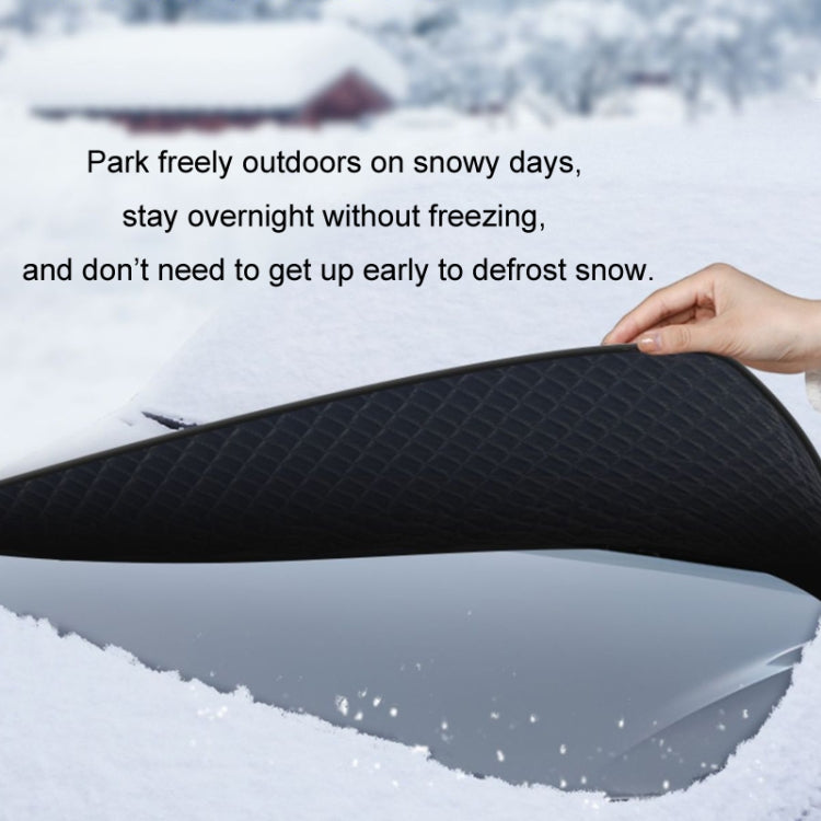 Car Front Windshield Snow and Anti-freeze Thickened Car Cover, Black Sedan, Black SUV, Black Red Sedan, Black Red SUV, Black Yellow Sedan, Black Yellow SUV, White Sedan, White SUV