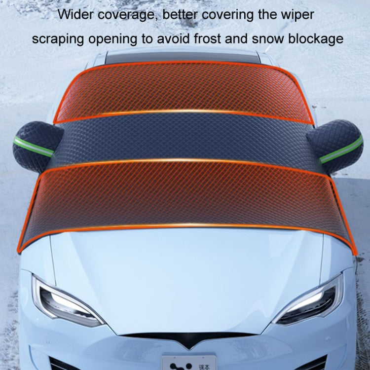 Car Front Windshield Snow and Anti-freeze Thickened Car Cover, Black Sedan, Black SUV, Black Red Sedan, Black Red SUV, Black Yellow Sedan, Black Yellow SUV, White Sedan, White SUV
