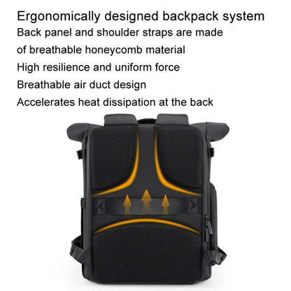Cwatcun D113 Shoulder Leisure Camera Bag Waterproof High Capacity Outdoor Travel Photography Bag, Small Black, Large Black