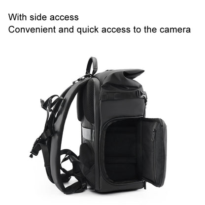 Cwatcun D113 Shoulder Leisure Camera Bag Waterproof High Capacity Outdoor Travel Photography Bag, Small Black, Large Black