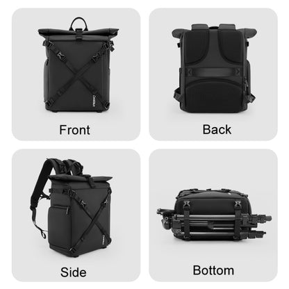 Cwatcun D113 Shoulder Leisure Camera Bag Waterproof High Capacity Outdoor Travel Photography Bag, Small Black, Large Black