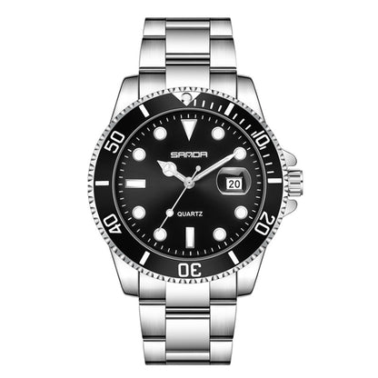 SANDA 1099 Steel Belt Electronic Watch Men Quartz Watch Simple Personalized Wristwatch