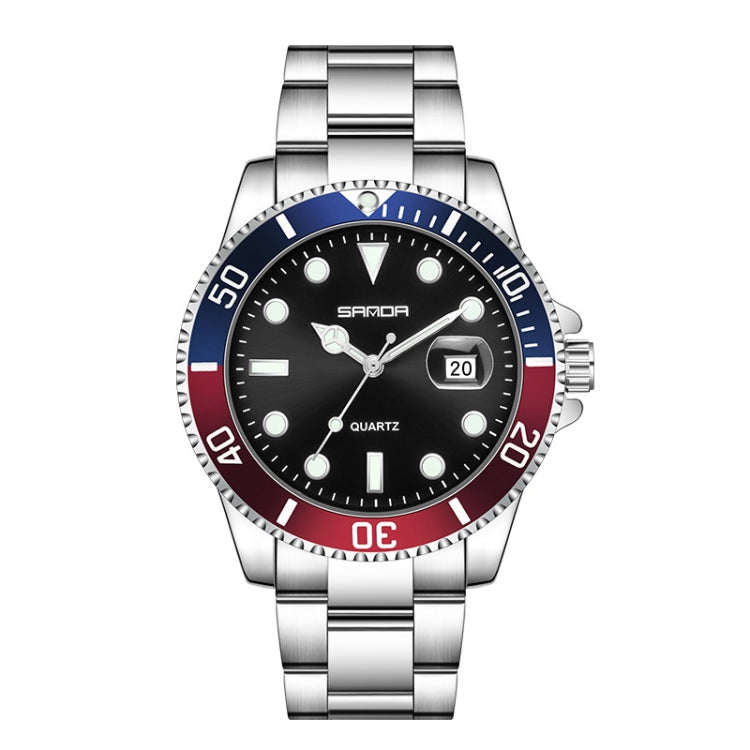 SANDA 1099 Steel Belt Electronic Watch Men Quartz Watch Simple Personalized Wristwatch
