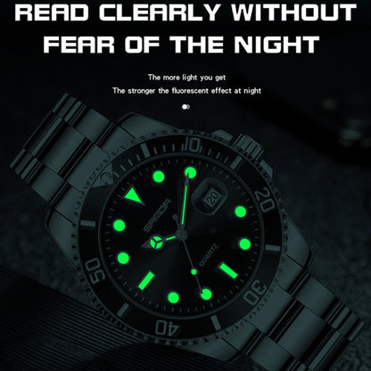 SANDA 1099 Steel Belt Electronic Watch Men Quartz Watch Simple Personalized Wristwatch