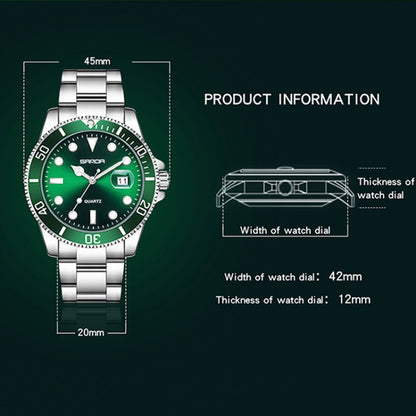 SANDA 1099 Steel Belt Electronic Watch Men Quartz Watch Simple Personalized Wristwatch
