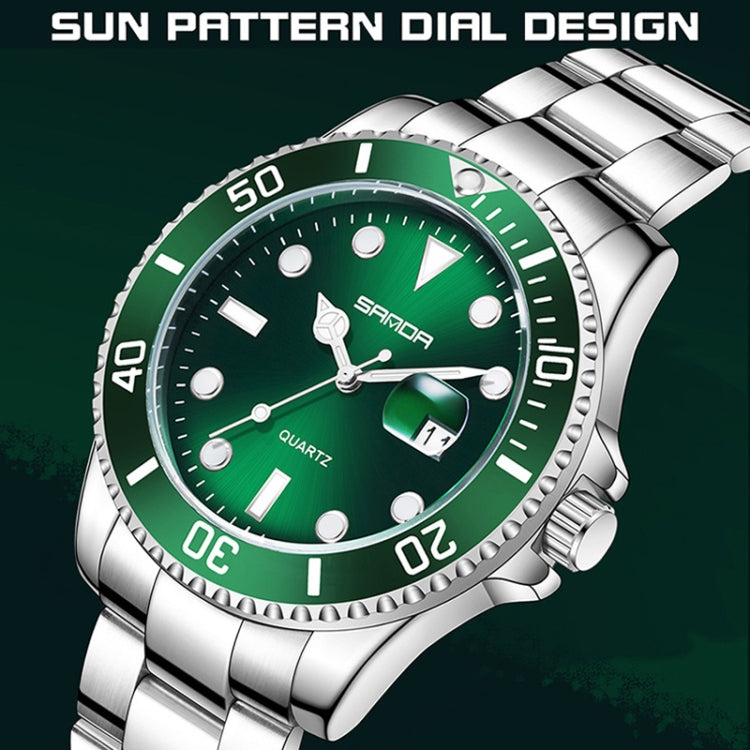 SANDA 1099 Steel Belt Electronic Watch Men Quartz Watch Simple Personalized Wristwatch