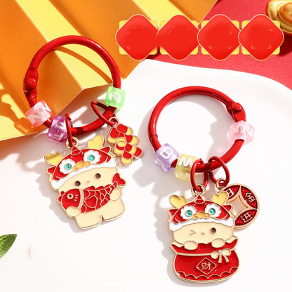 Year Of The Dragon Metal Pendant Cute Car Keychain Doll Couple Bag Pendant, Koi Dragon, Yingfu Dragon, Fortune Dragon, Lucky Dragon